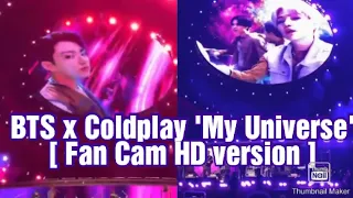 [ BTS x Coldplay ] performance on "MY Universe" at global citizen live [ Fan Cam HD version ]