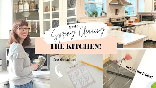 KITCHEN DEEP CLEAN | Free Checklist for Motivation and Inspiration! SPRING CLEAN WITH ME Part 2