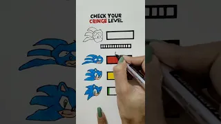 Sonic cringe level test what is yours?❤️|| #shorts #art #sonic #satisfying #viralshorts #painting