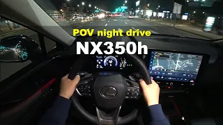 2023 LEXUS NX350h AWD POV night drive