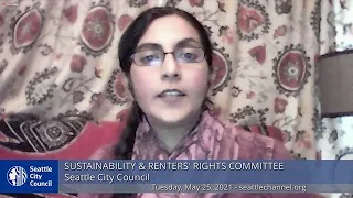 Seattle City Council Sustainability & Renters' Rights Committee 5/25/21