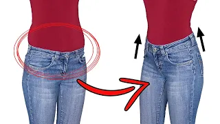 How to transform the low waist of the jeans to a high one easily!