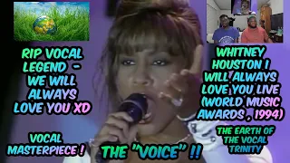 The "VOICE" Whitney Houston - I Will Always Love Live @worldmusicawardsTV 1994 - JoCurKRAZE reacts !