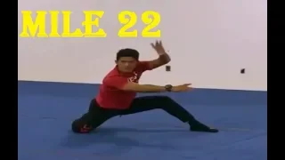 Iko Uwais training for Mile 22 movie