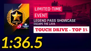 Asphalt 9 Legend Pass Showcase Event | Touch Drive Top 1% Escape the Lava