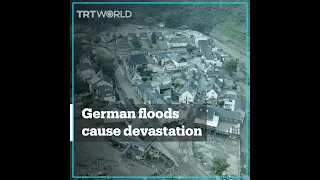 Aerial footage shows aftermath of extreme floods in Germany