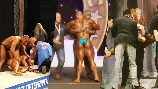 Hungry Bodybuilders Fall Down On Stage