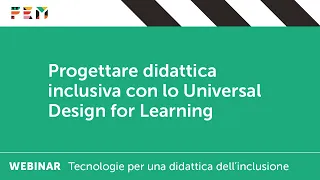 Webinar | Progettare didattica inclusiva con lo Universal Design for Learning