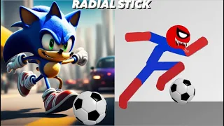 sonic vs Stickman | Stickman Dismounting | funny and epic moments #297