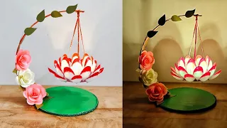 DIY Plastic Spoons Candle Holder | DIY Crafts | Diwali Special Craft Ideas | Home Decor