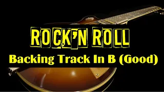 Rock'n roll  Shuffle with Chords Backing Track for guitar in B 140 Bpm