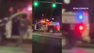 Witness: Naked man steals Las Vegas police car