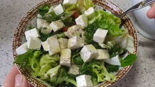 HEALTHY SALAD RECIPES/I CAN'T STOP EATING THIS SALAD! SALAD WITH CUCUMBER TOMATOES AND DILL
