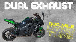 Kawasaki Ninja 1000 with DUAL Exhaust travels 900 miles to get ECU FLASH & dyno tuned by Moore Mafia