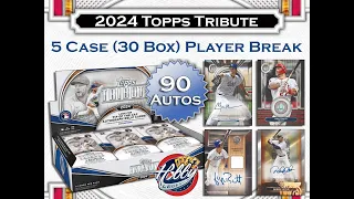 CASES #1+2  - 2024 Topps TRIBUTE 5 Case (30 Box) Player Break eBay 03/28/24