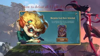 How to get the Malphite Card Back in LOR!