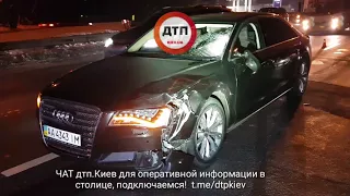 21.01.2018 ДТП КИЕВ СТОЛИЧКА АУДИ НАСМЕРТЬ СБИЛ ПЕШЕХОДА НАРУШИТЕЛЯ