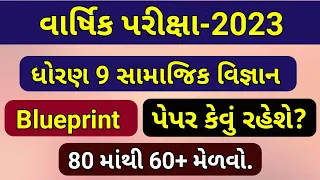 Std 9 Social Science Blueprint 2023 | Std 9 Social Science Paper Blueprint 2023 | વાર્ષિક પરીક્ષા |