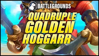 Quadruple Golden Hoggarr (Yep that's 12 Hoggers) | Dogdog Hearthstone Battlegrounds