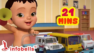 சுட்டி சிட்டியின் குட்டி ஸ்கூல் பஸ் - School Bus Pretend Play | Tamil Rhymes & Cartoons | Infobells