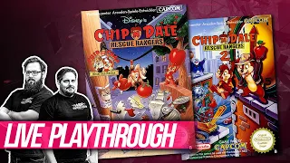 Chip und Chap: Rescue Rangers 1 + 2 PLAYTHROUGH | Nintendo NES | LIVE NES Commando Gameplay Action