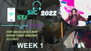 [MUSIC START 2022] WEEK 1 | (TOP 20) US-UK & K-POP SONGS CHART JANUARY