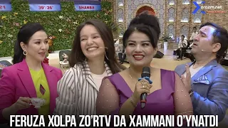 Feruza Xolpa - Xorazmcha jonli ijrodagi qo'shiqlarga Zo'r tv xodimlarini o'ynatdi