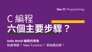 【C 編程】 學習 C 編程到執行的 6 個主要步驟 教學 (中文字幕) (可調節速度)