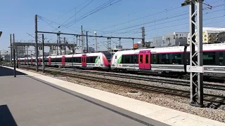 Trains en gare de Rosa Parks à Paris / RER E - RER - TER - TGV - Transilien - 7.07.2017