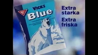 Vics blue - halstabletter  TV4 reklam  Fredag 12 mars 1999