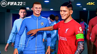 FIFA 22 | Manchester City Vs Liverpool Ft. Haaland, Nunez, | FA Community Shield 2022 | 4K Gameplay