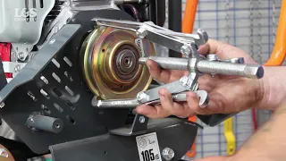 How to Change the Clutch using a Bearing Puller on a Belle PCLX 320 Plate Compactor | L&S Engineers