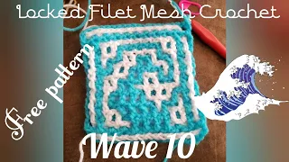 Locked Filet Mesh Crochet Pattern {Wave 10} Crochet-A-Long Tutorial