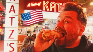 Scottish Guy Tries Classic American Hot Dog | Scottish Guy in America Day 1