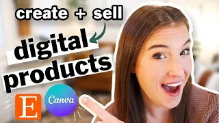 How to CREATE + SELL Etsy Digital Products in 2023 💸 (Etsy + Canva Tutorial)