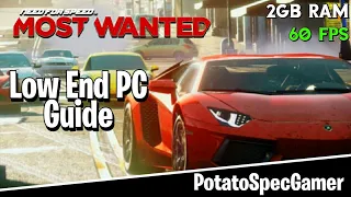 NFS Most Wanted 2012 : Lags & Stuttering Fixed For Low End PCs