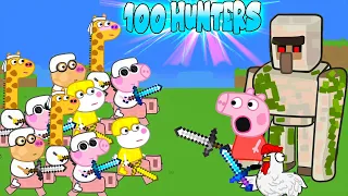 Minecraft Speedrunner peppa VS 100 Hunters FINALE