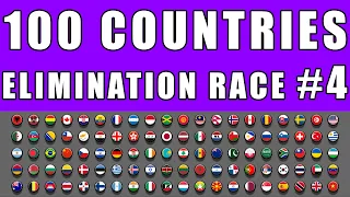 100 Countries Elimination Marble Race 4 in Algodoo  Marble Race King