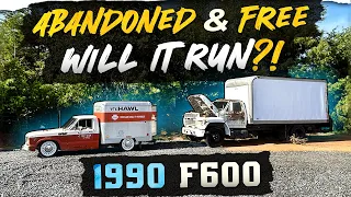ABANDONED 1990 Ford F600 that was FREE! WILL IT RUN?!
