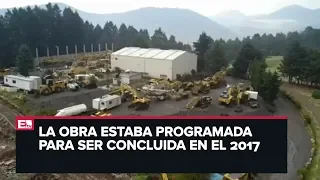 Construcción del tren México-Toluca en el abandono