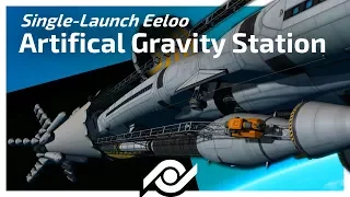 KSP - Single Launch Eeloo Artificial Gravity Station [10000 sub special]