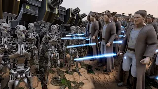 T-45 & T-800 Terminator vs 2,000,000 Jedi Knights | Ultimate Epic Battle Simulator 2 | UEBS 2