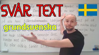 Svår text (grundläggande svenska) SFI