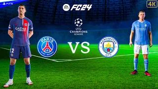 EA SPORTS FC 24 - Ronaldo Play vs Halland | PSG vs Man City | Champions League Final | PS5 [4K60]