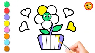 How To Draw Rainbow Plant Easy for Little Sprouts, Painting and Coloring