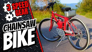 DIY Chainsaw Bike with Gears (P-006)