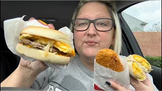 McDonald’s Breakfast Mukbang! • My Car Almost Got Hit!!