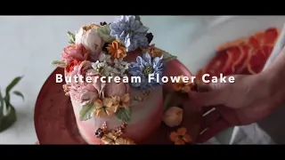 Buttercream Flower Decorating Cake by EEDOCAKE