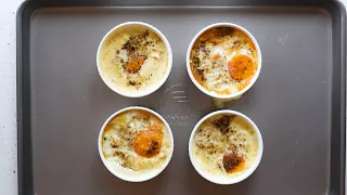 Baked eggs 4 ways Recipe