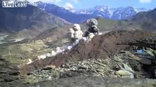 Two 500lb JDAM's dropped on a Taliban position inside Ganjilal Valley, Afghanistan - (2011)